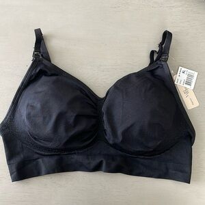 NWT Maternity Nursing Bra Black XL Pea in the Pod